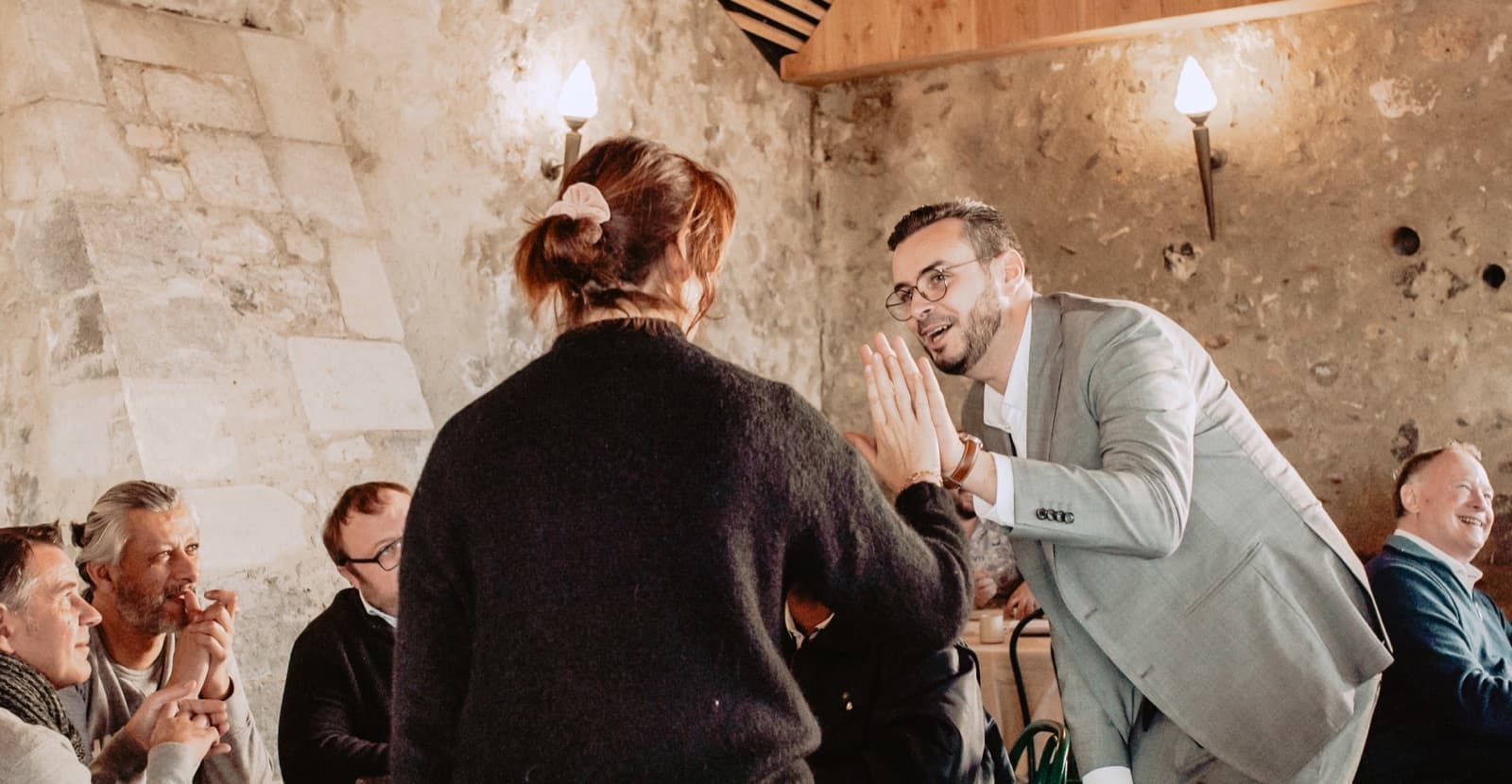 Henri Beaumont en team building avec un groupe